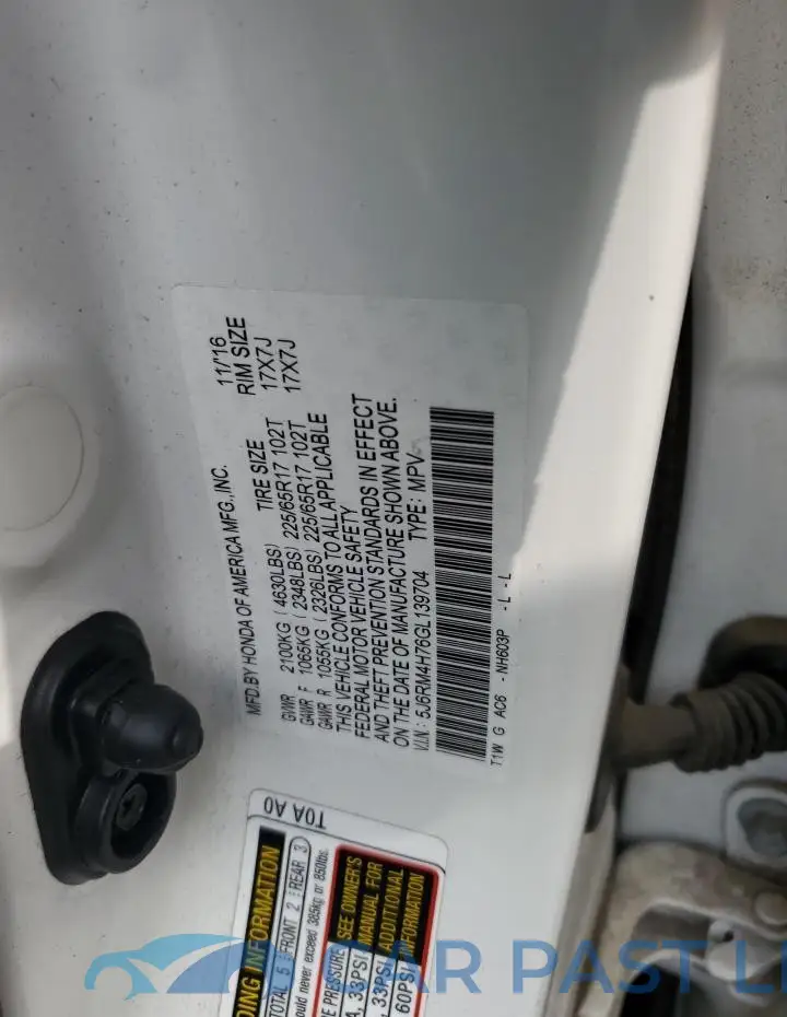 5J6RM4H76GL139704# 13
