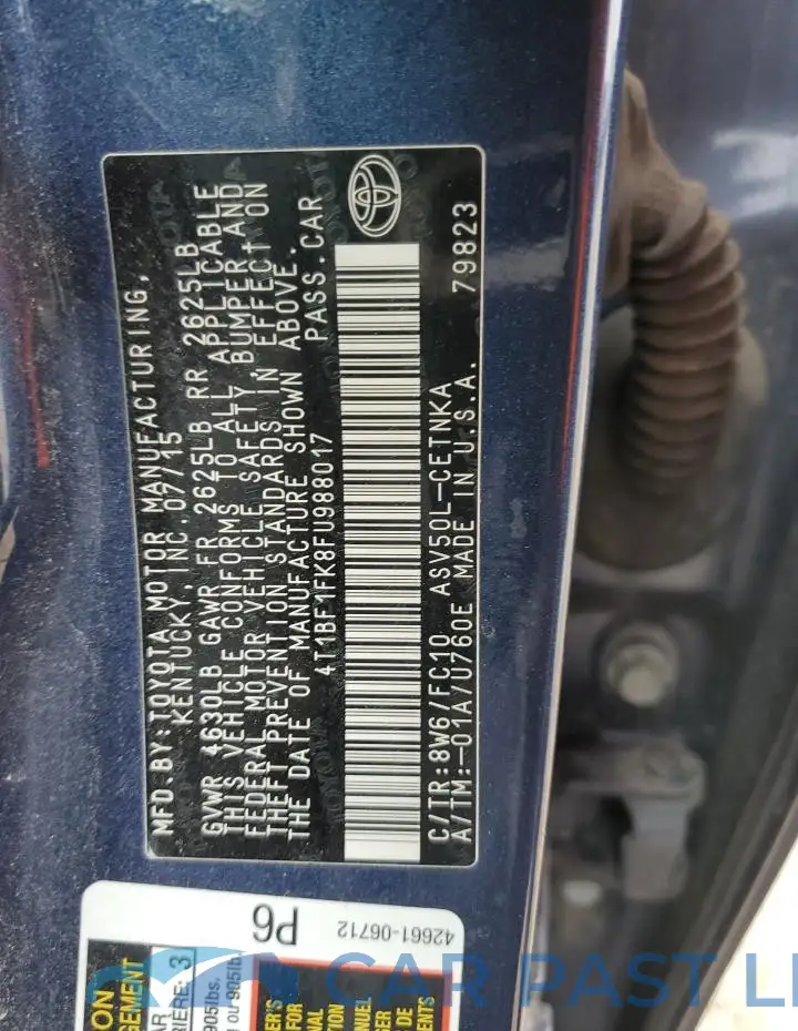 4T1BF1FK8FU988017# 12