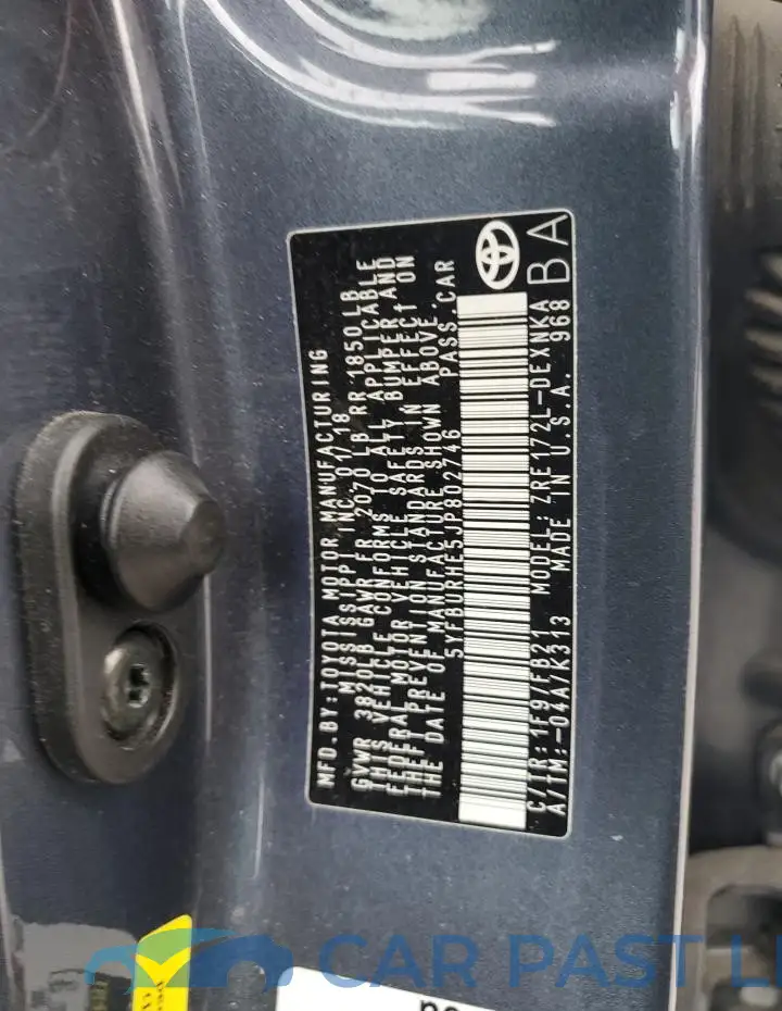 5YFBURHE5JP802746# 12