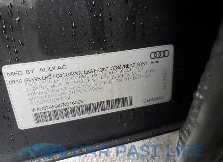 WAU32AFD4FN016055# 12