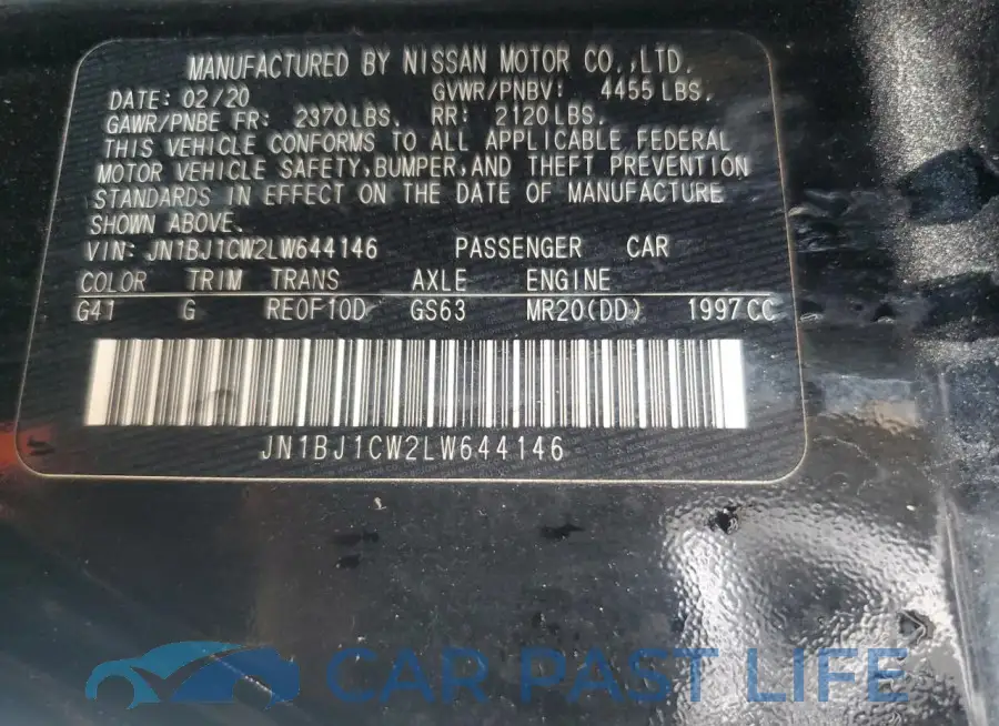JN1BJ1CW2LW644146# 13