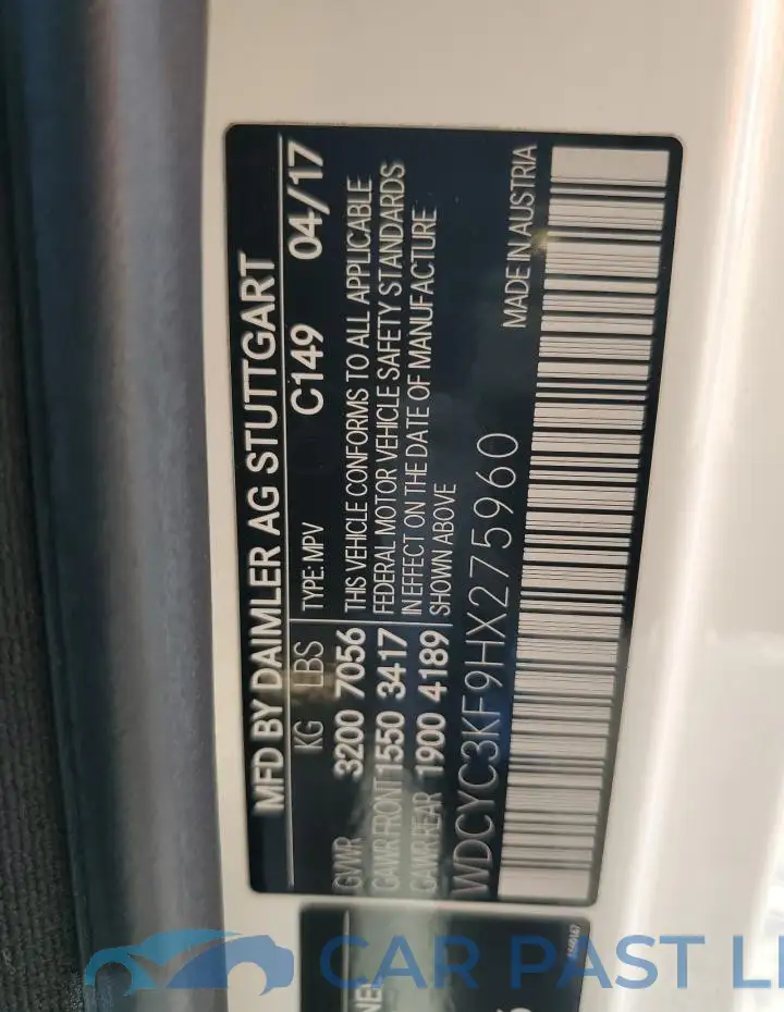 WDCYC3KF9HX275960# 14