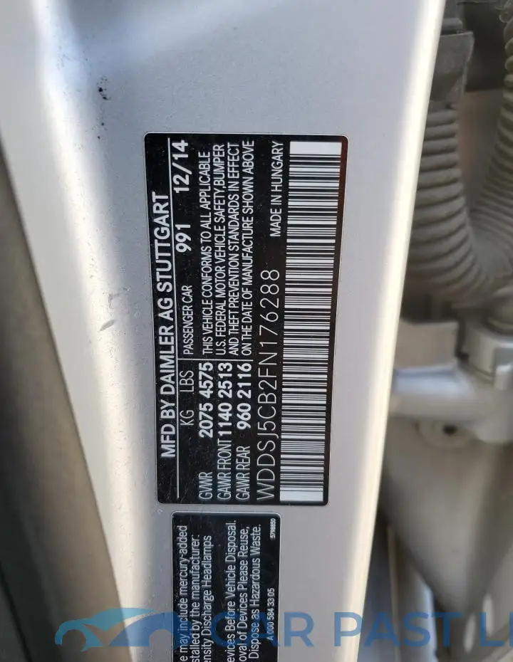 WDDSJ5CB2FN176288# 12