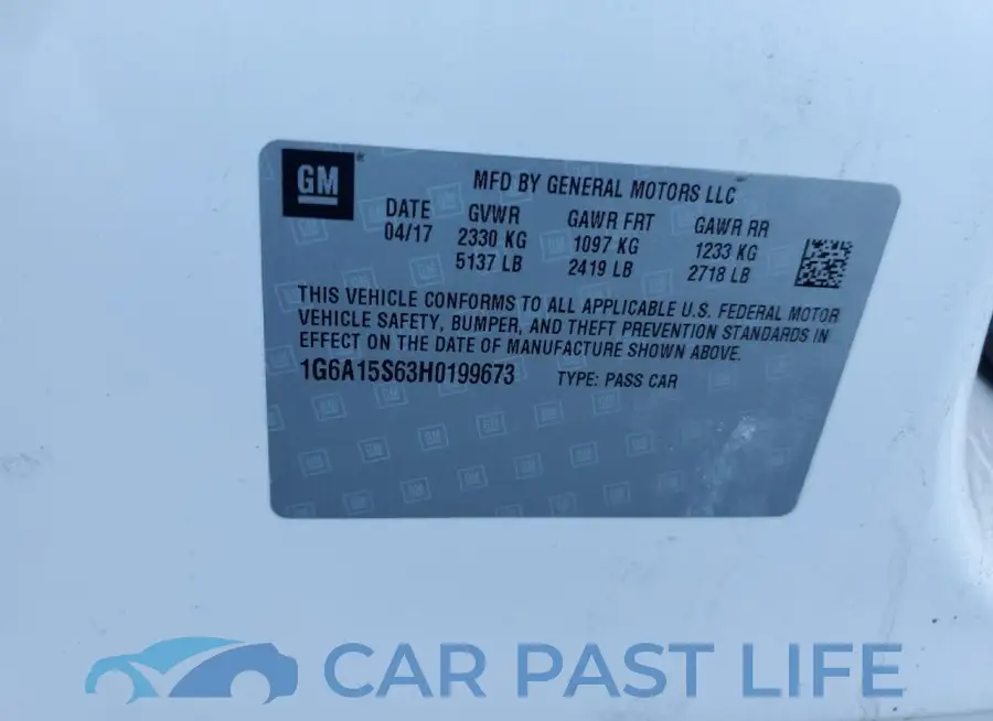1G6A15S63H0199673# 12