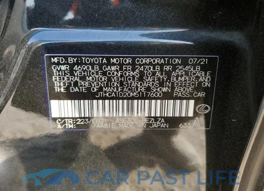 JTHCA1D20M5117600# 13