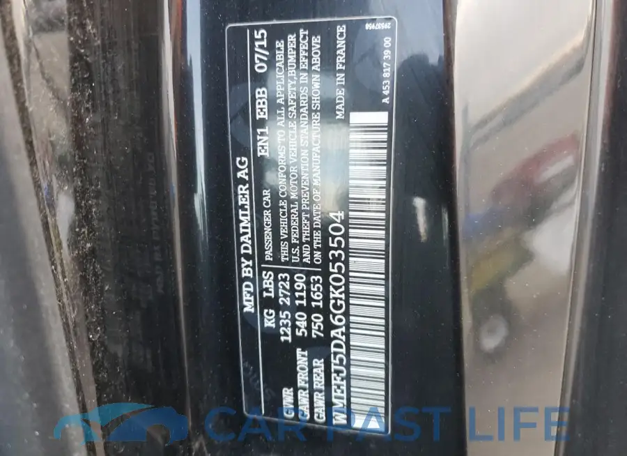 WMEFJ5DA6GK053504# 12