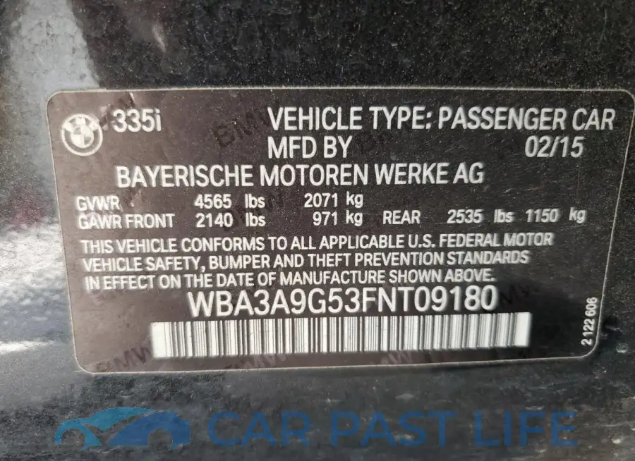 WBA3A9G53FNT09180# 12