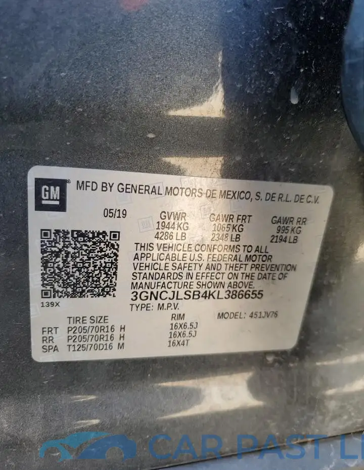 3GNCJLSB4KL386655# 14