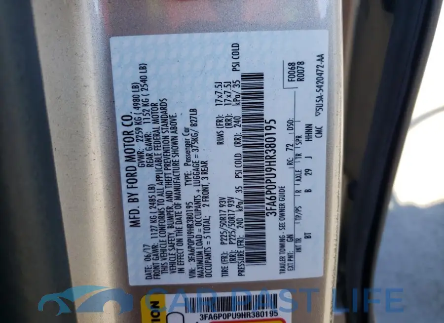 3FA6P0PU9HR380195# 13