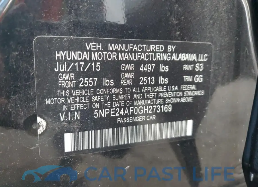 5NPE24AF0GH273169# 12