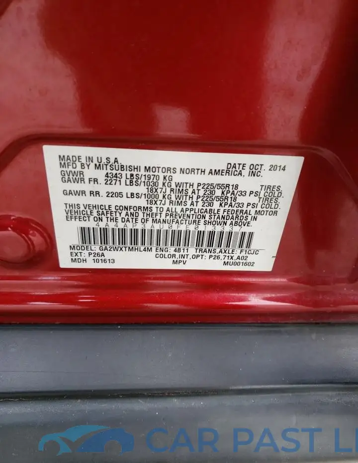 4A4AP3AU0FE013337# 13