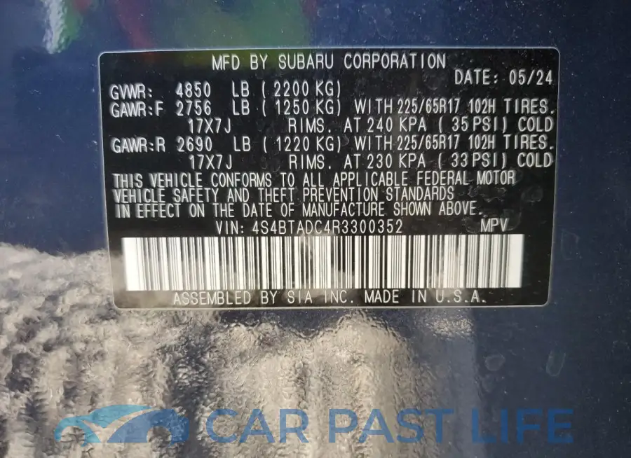 4S4BTADC4R3300352# 14