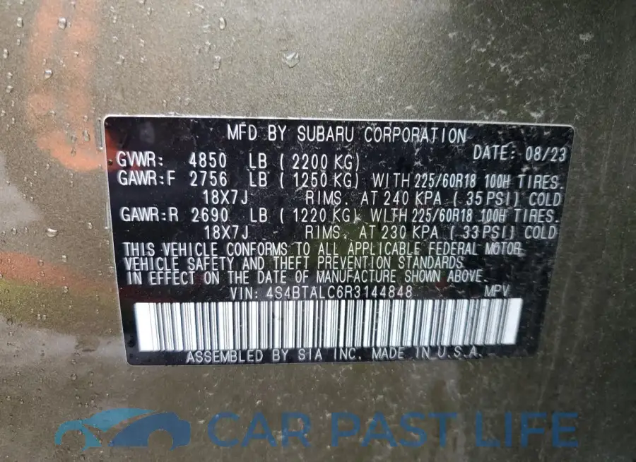 4S4BTALC6R3144848# 13