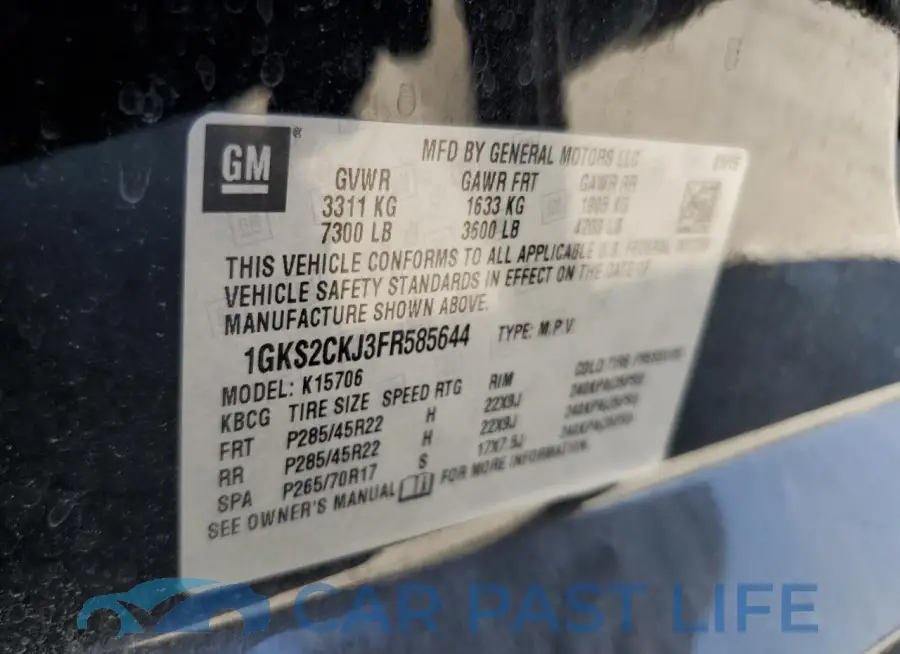 1GKS2CKJ3FR585644# 13