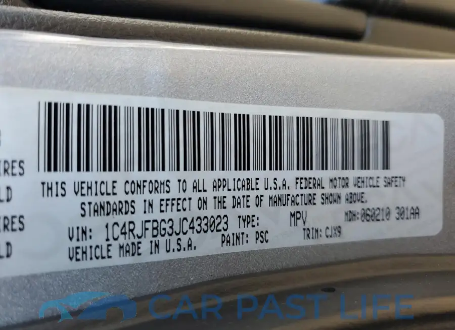 1C4RJFBG3JC433023# 13