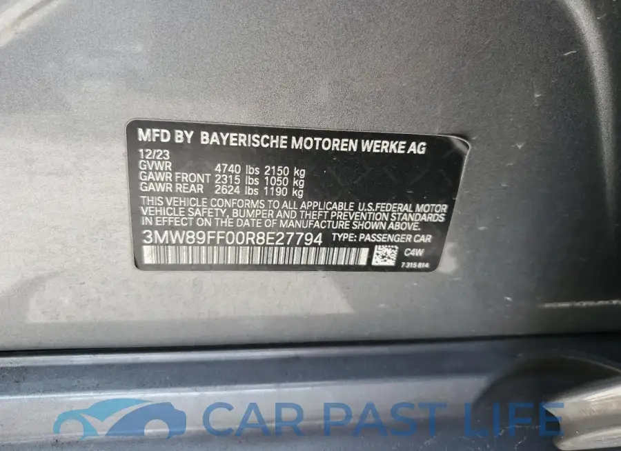 3MW89FF00R8E27794# 12