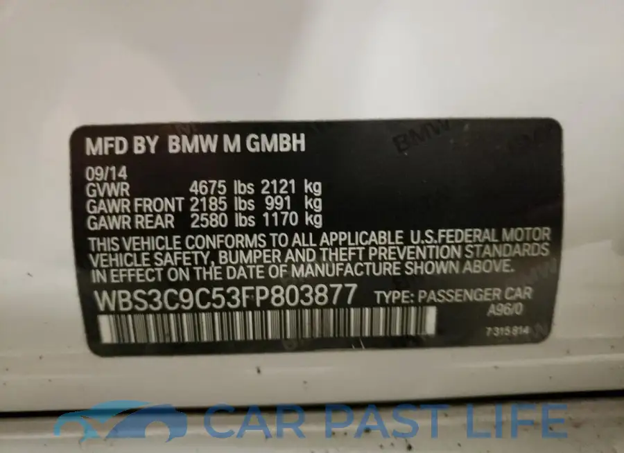 WBS3C9C53FP803877# 12