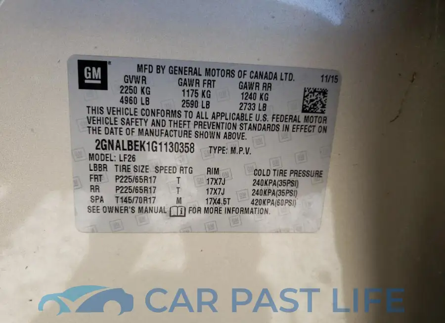 2GNALBEK1G1130358# 13