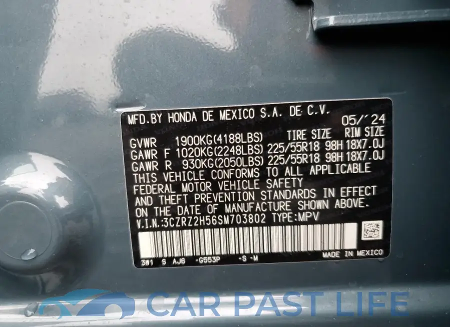 3CZRZ2H56SM703802# 13