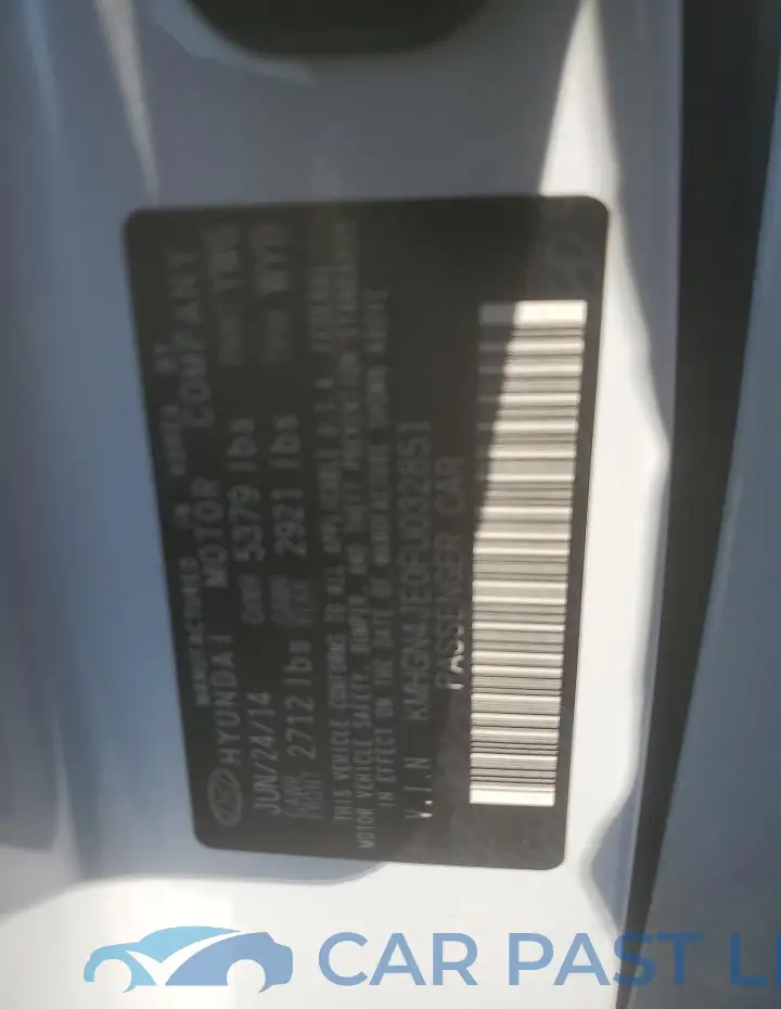 KMHGN4JE0FU032851# 12