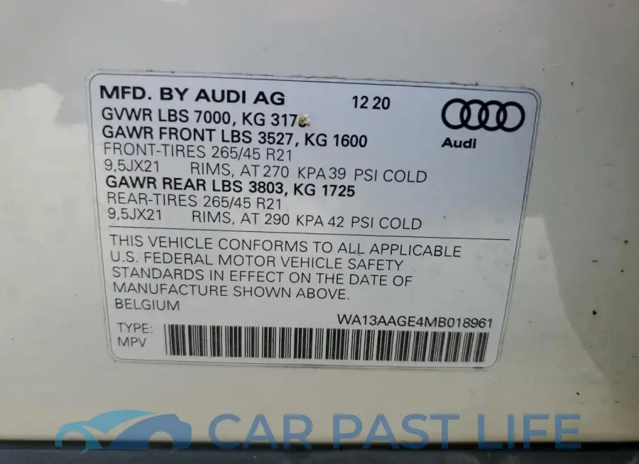 WA13AAGE4MB018961# 14