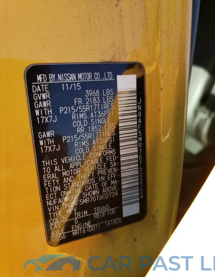 JN8AF5MR7GT602724# 13