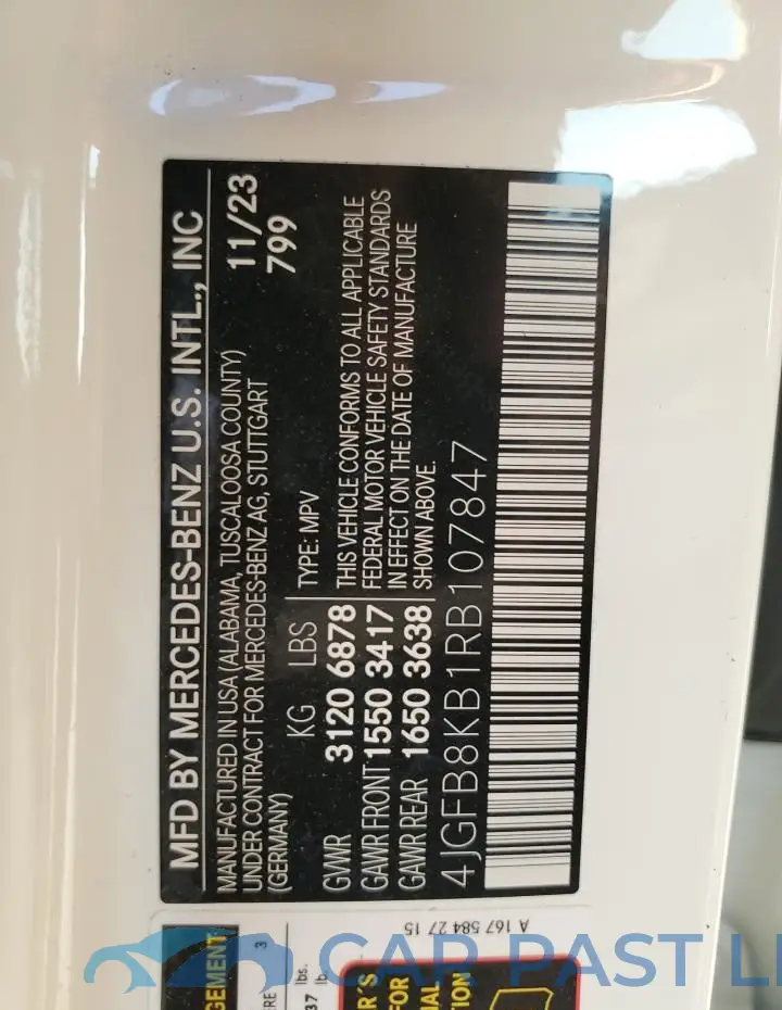 4JGFB8KB1RB107847# 13