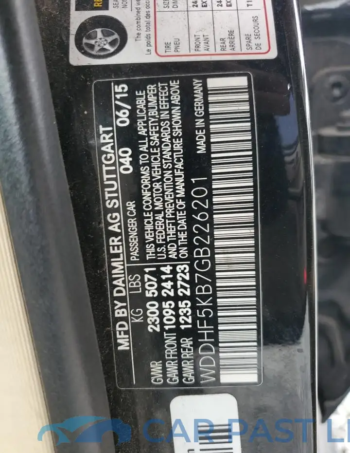 WDDHF5KB7GB226201# 12