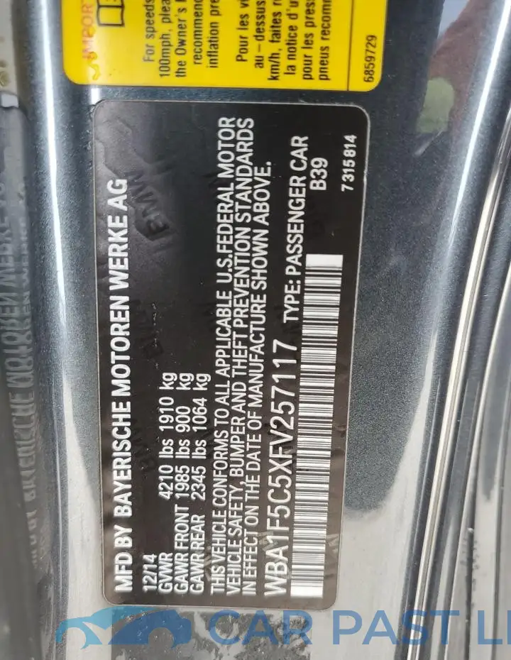 WBA1F5C5XFV257117# 12