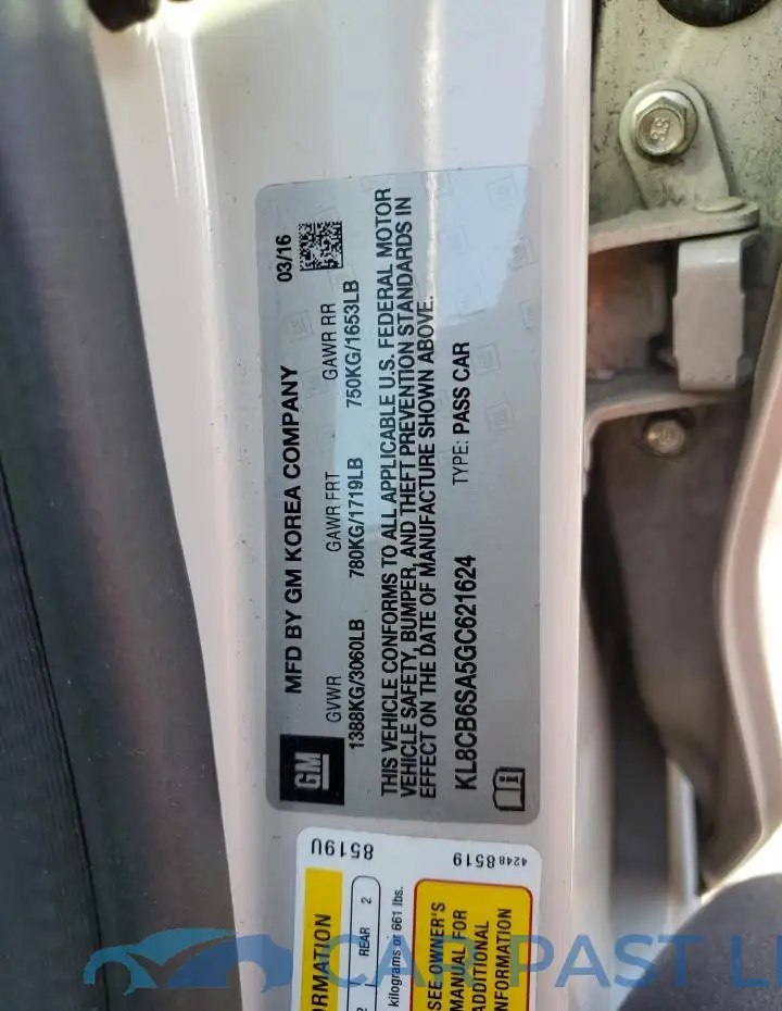 KL8CB6SA5GC621624# 13