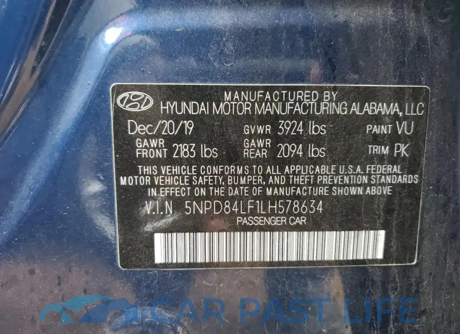 5NPD84LF1LH578634# 12