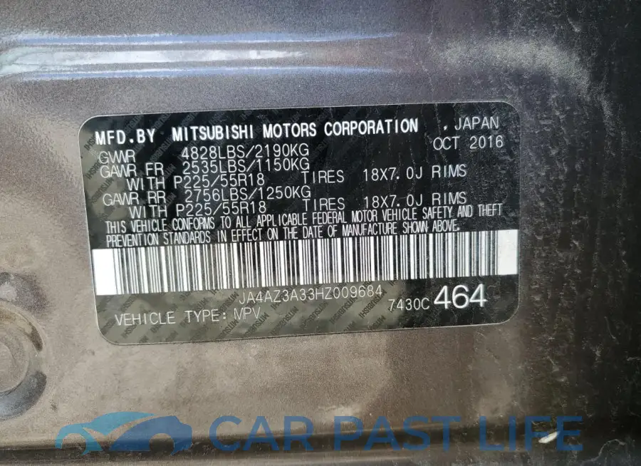 JA4AZ3A33HZ009684# 13