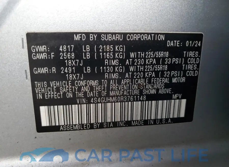 4S4GUHM60R3761148# 13