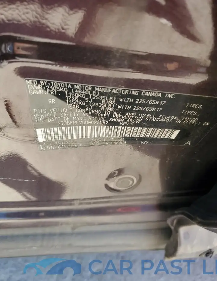2T3BFREV6HW627082# 14