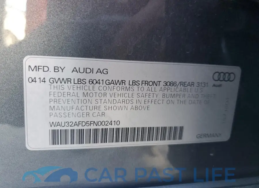 WAU32AFD5FN002410# 12