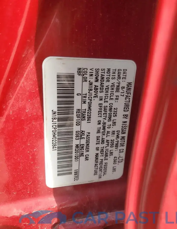 JN1BJ1CP0HW022841# 13