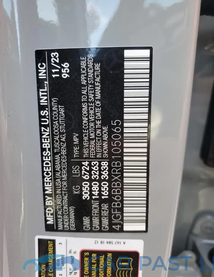 4JGFB6BBXRB105065# 14