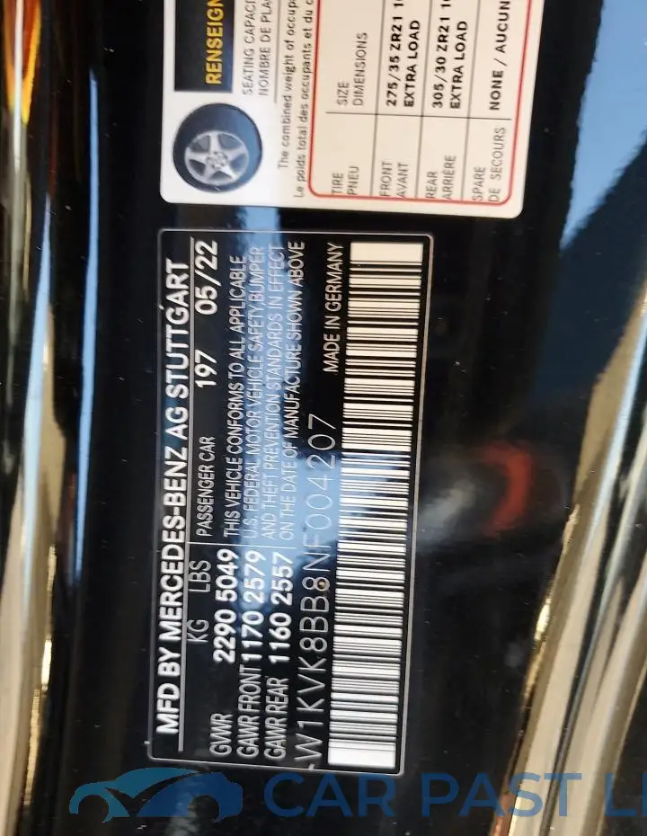 W1KVK8BB8NF004207# 13