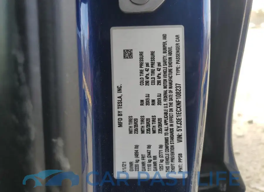 5YJ3E1ECXNF108237# 12