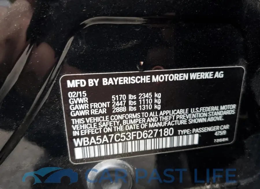WBA5A7C53FD627180# 12