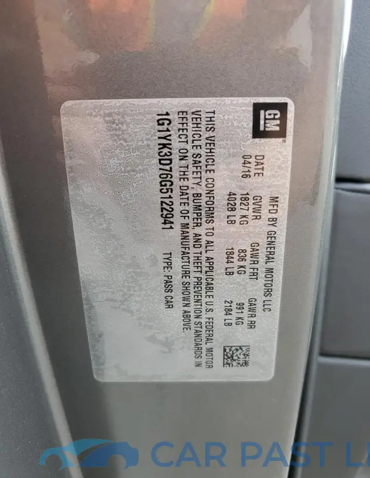 1G1YK3D76G5122941# 12