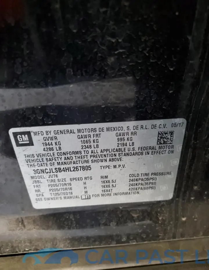 3GNCJLSB4HL267805# 14
