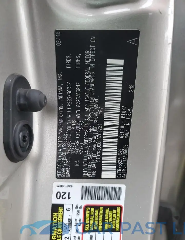 5TDYK3DC6GS709221# 13