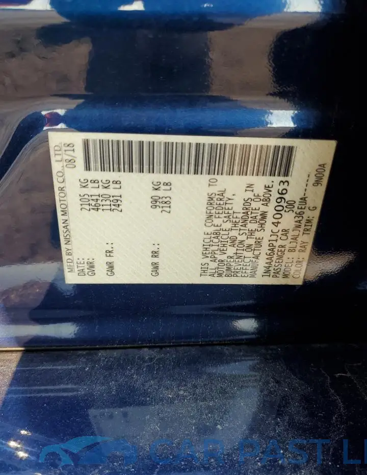 1N4AA6AP1JC400963# 12