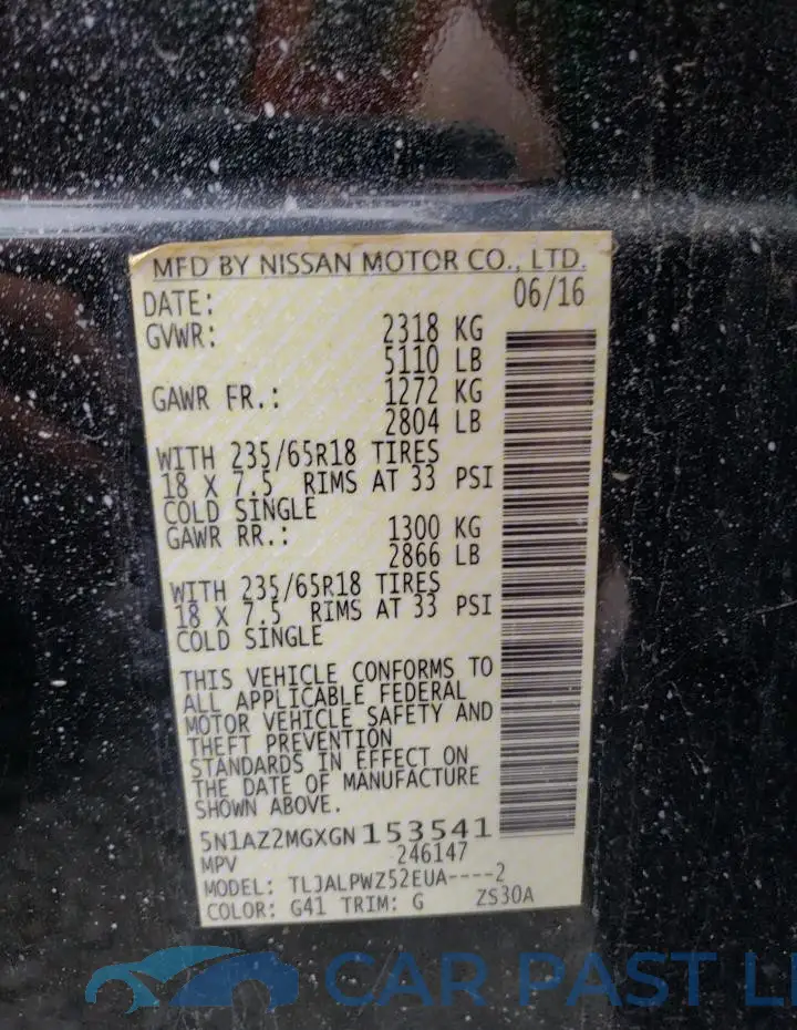 5N1AZ2MGXGN153541# 13