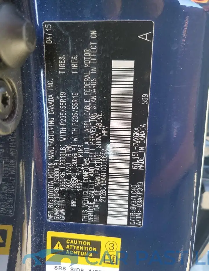 2T2BC1BA4FC008642# 13