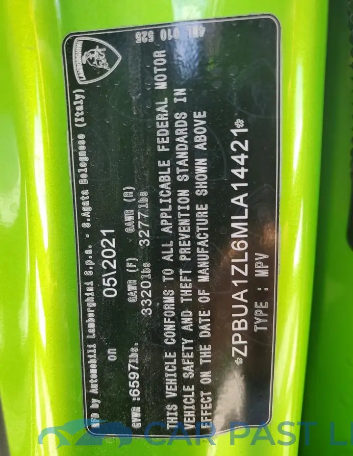 ZPBUA1ZL6MLA14421# 14