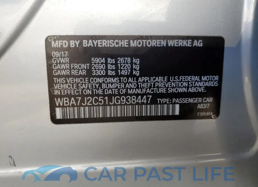 WBA7J2C51JG938447# 13