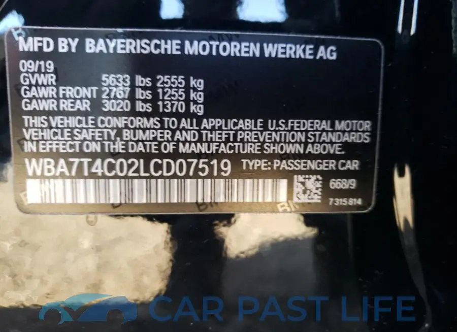 WBA7T4C02LCD07519# 12