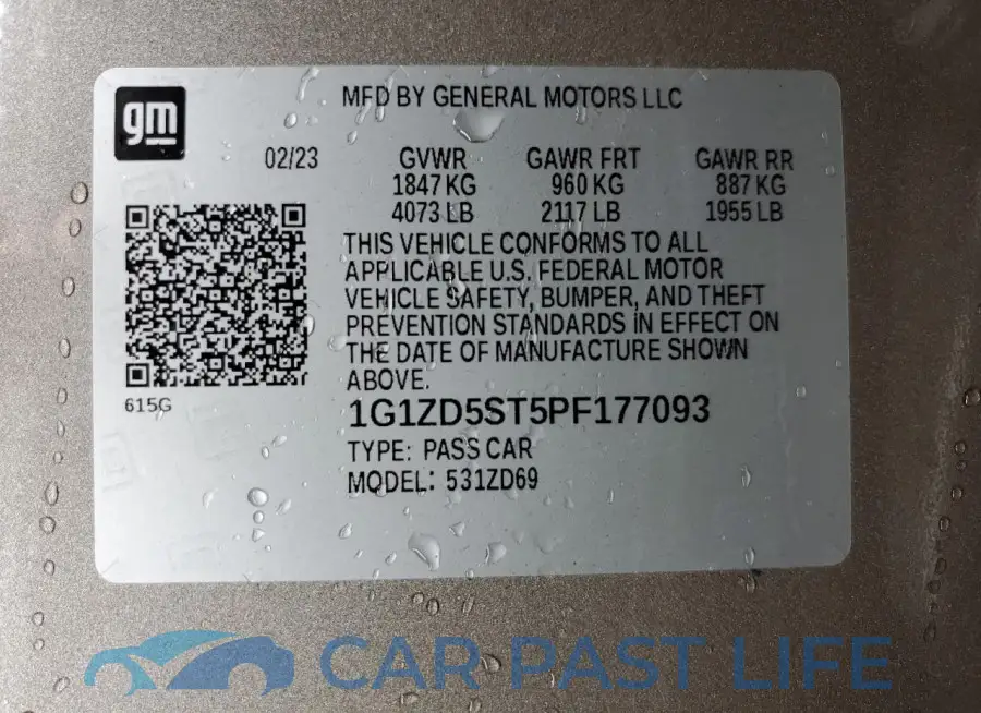 1G1ZD5ST5PF177093# 13